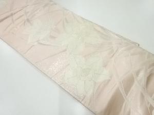 アンティーク　草花模様織出し袋帯（材料）